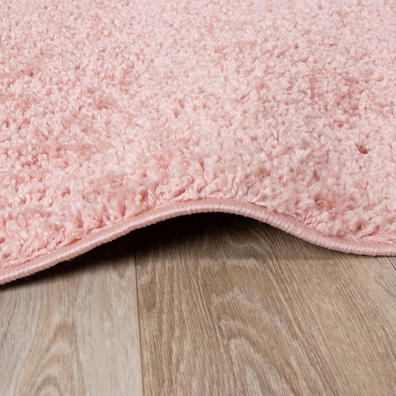 Round High Pile Rug - Lofty Pink