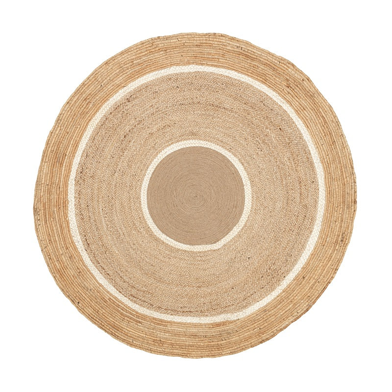 Rund jutematta | Mirai Circle vit/natur hos Volero