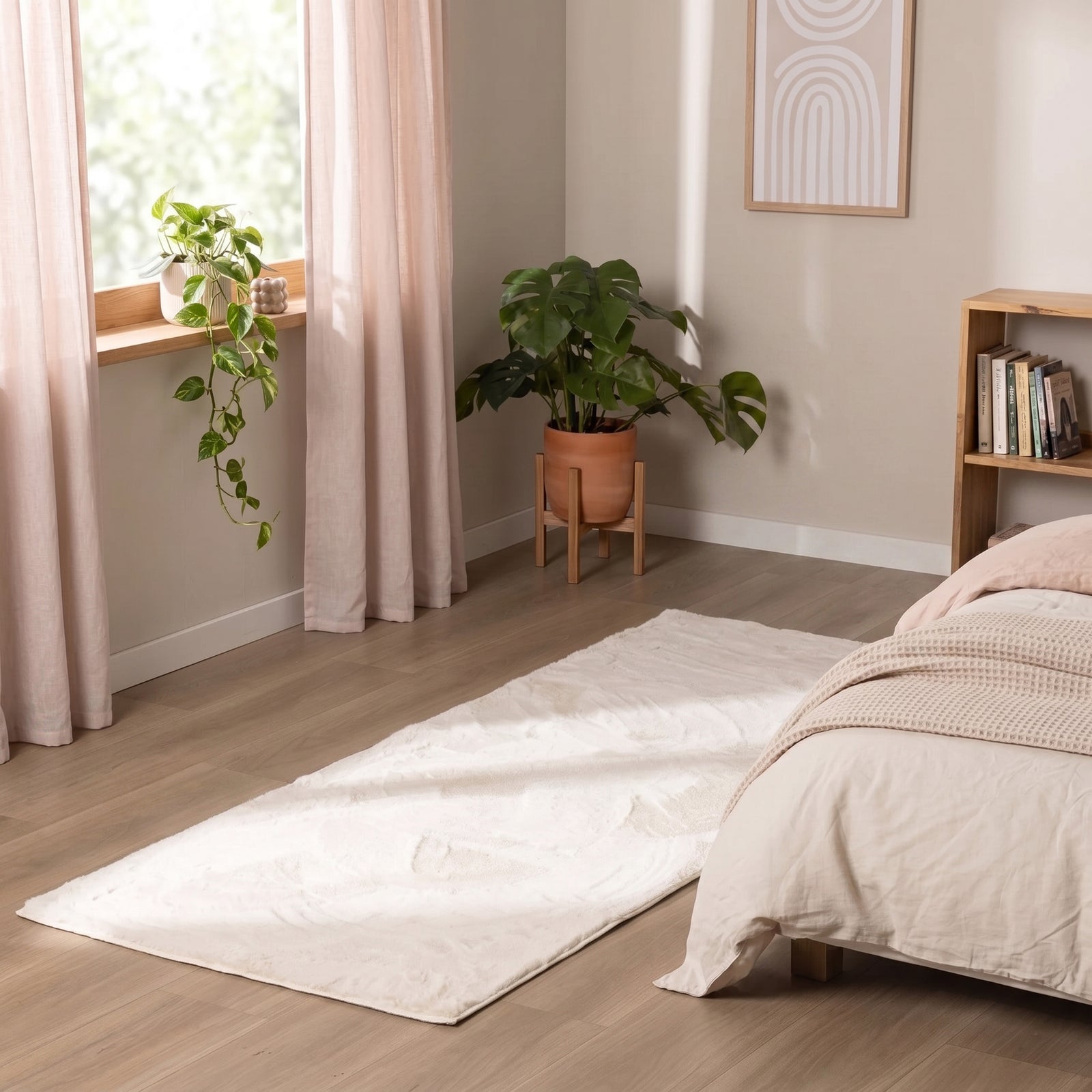 Soft low-pile Runner - Cosy White