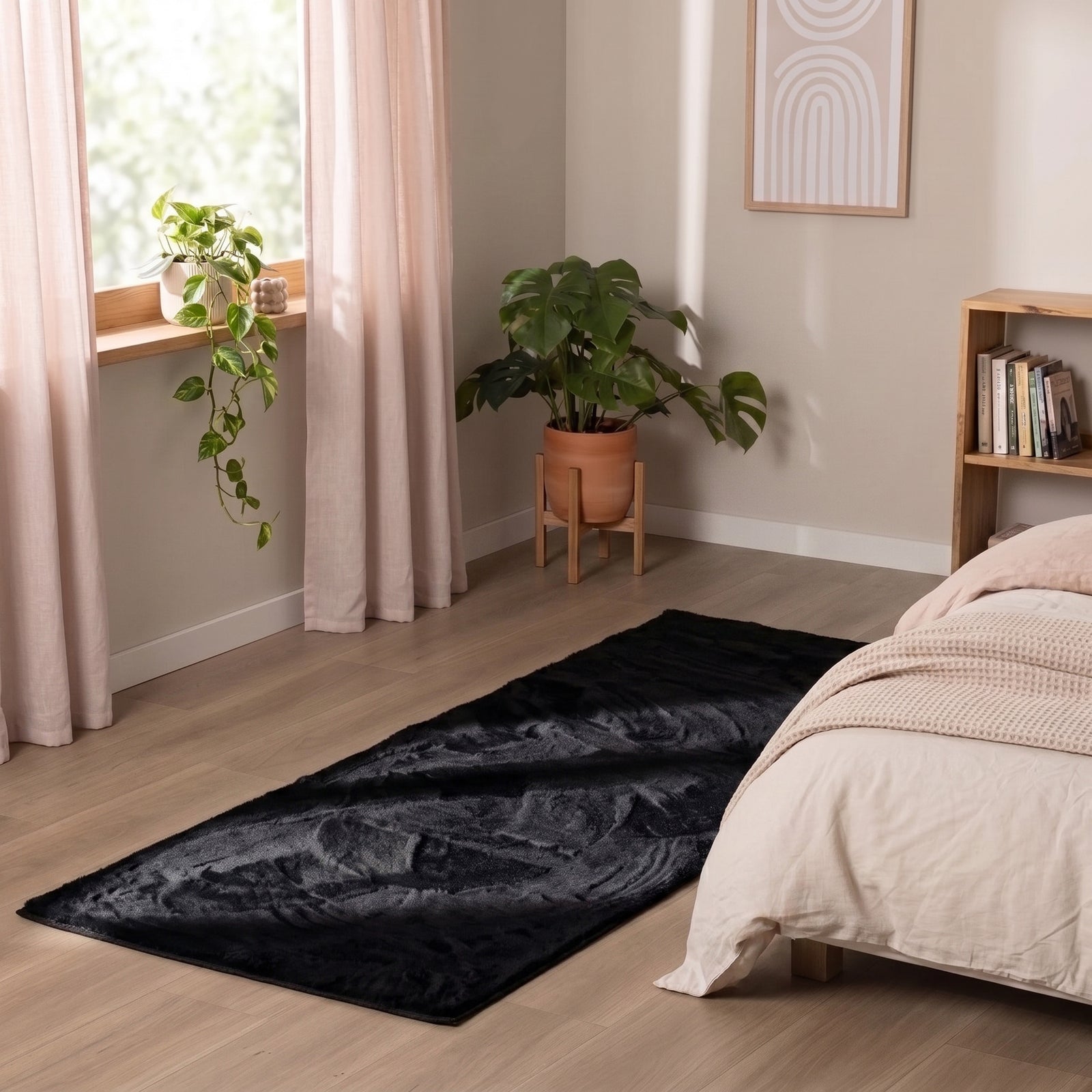 Soft Low-Pile Runner - Cozy Black