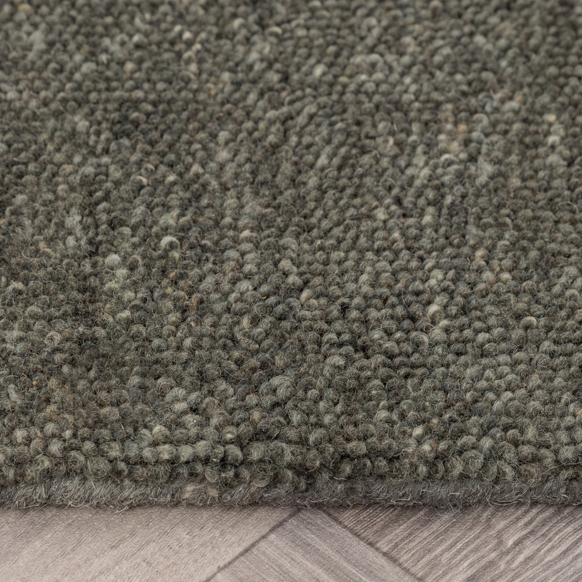 Round Berber Rug - Aicha Dark Green