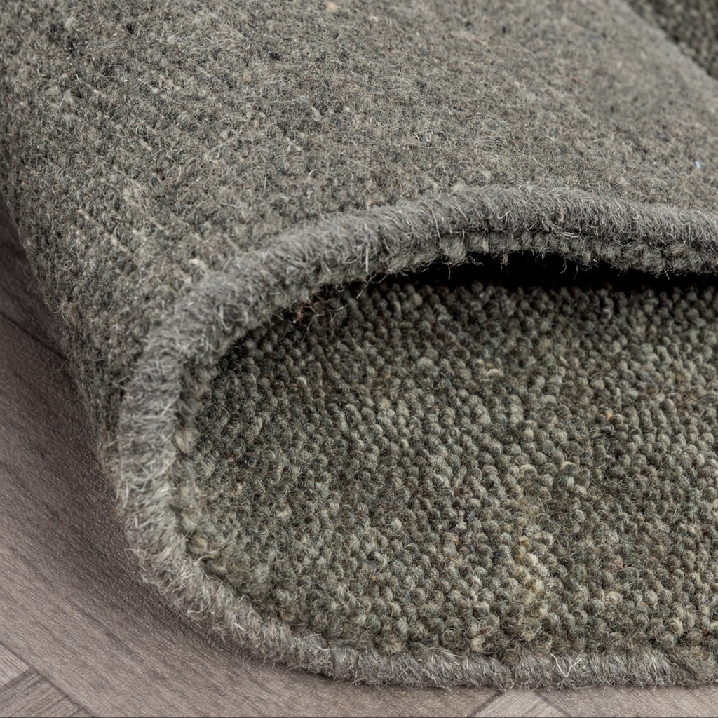 Round Berber Rug - Aicha Dark Green