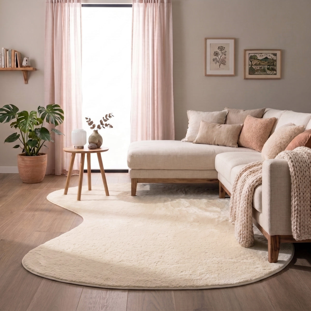 Gångmatta | Cozy Ripple gräddvit hos Volero