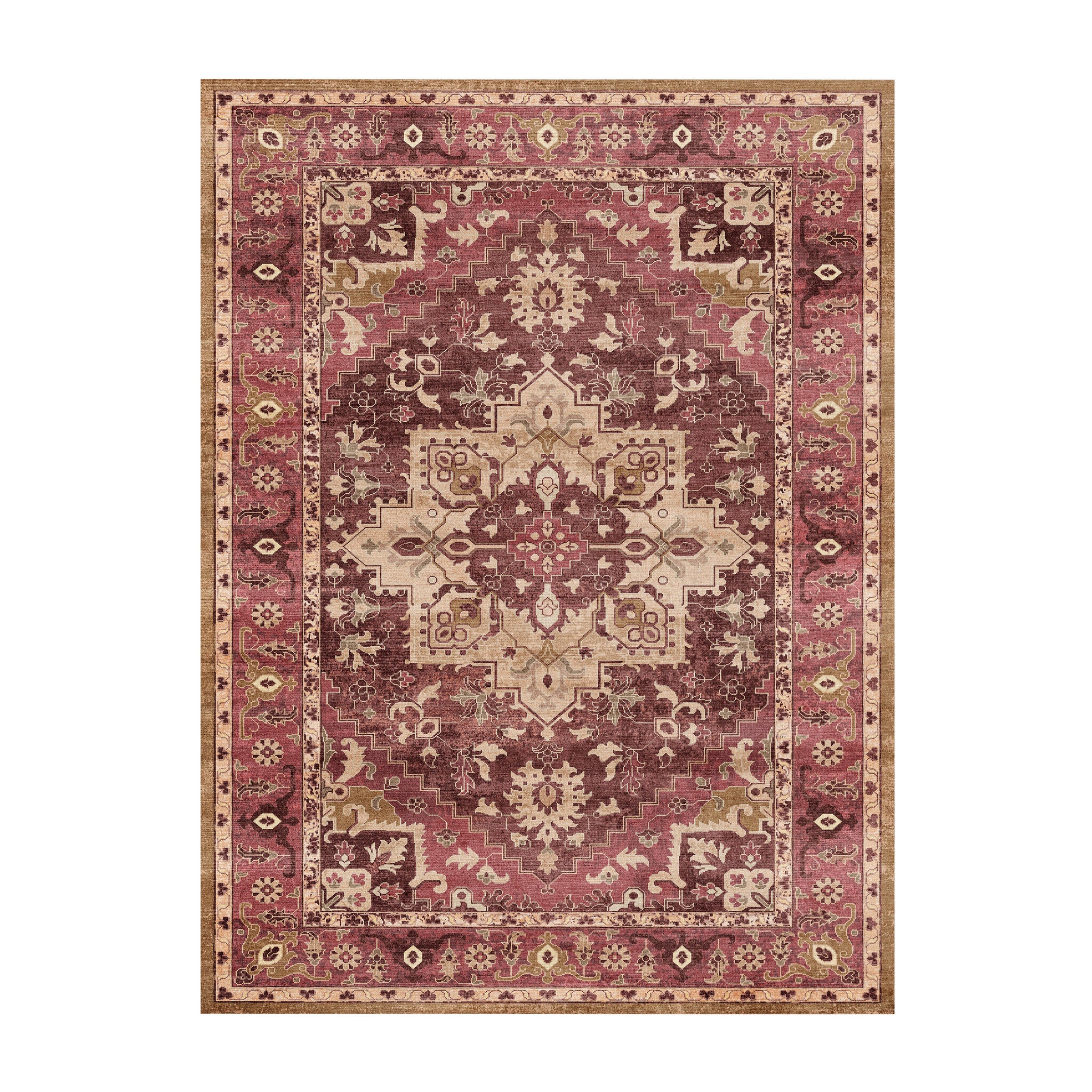 Vintage rug - Sage Medallion Red