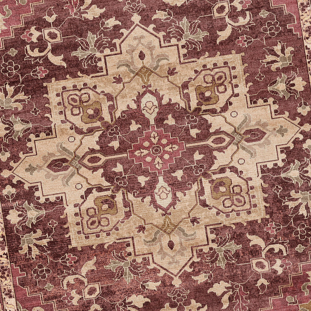 Vintage rug - Sage Medallion Red