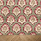 Vintage rug - Sage Pattern Green