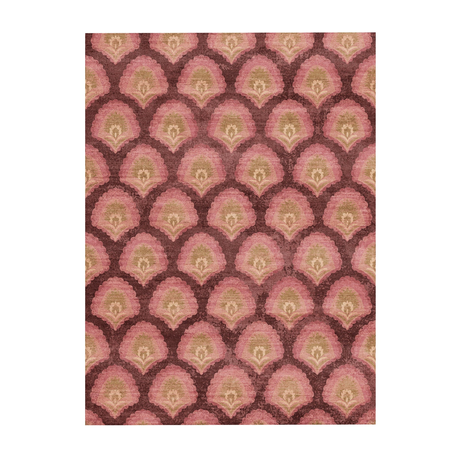 Vintagematta - Sage Pattern Röd