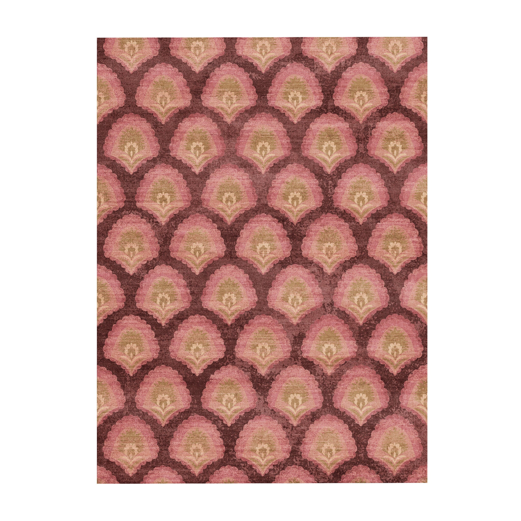 Vintagematta - Sage Pattern Röd