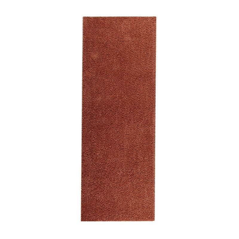Långhårig Matta - Solid Terrakotta