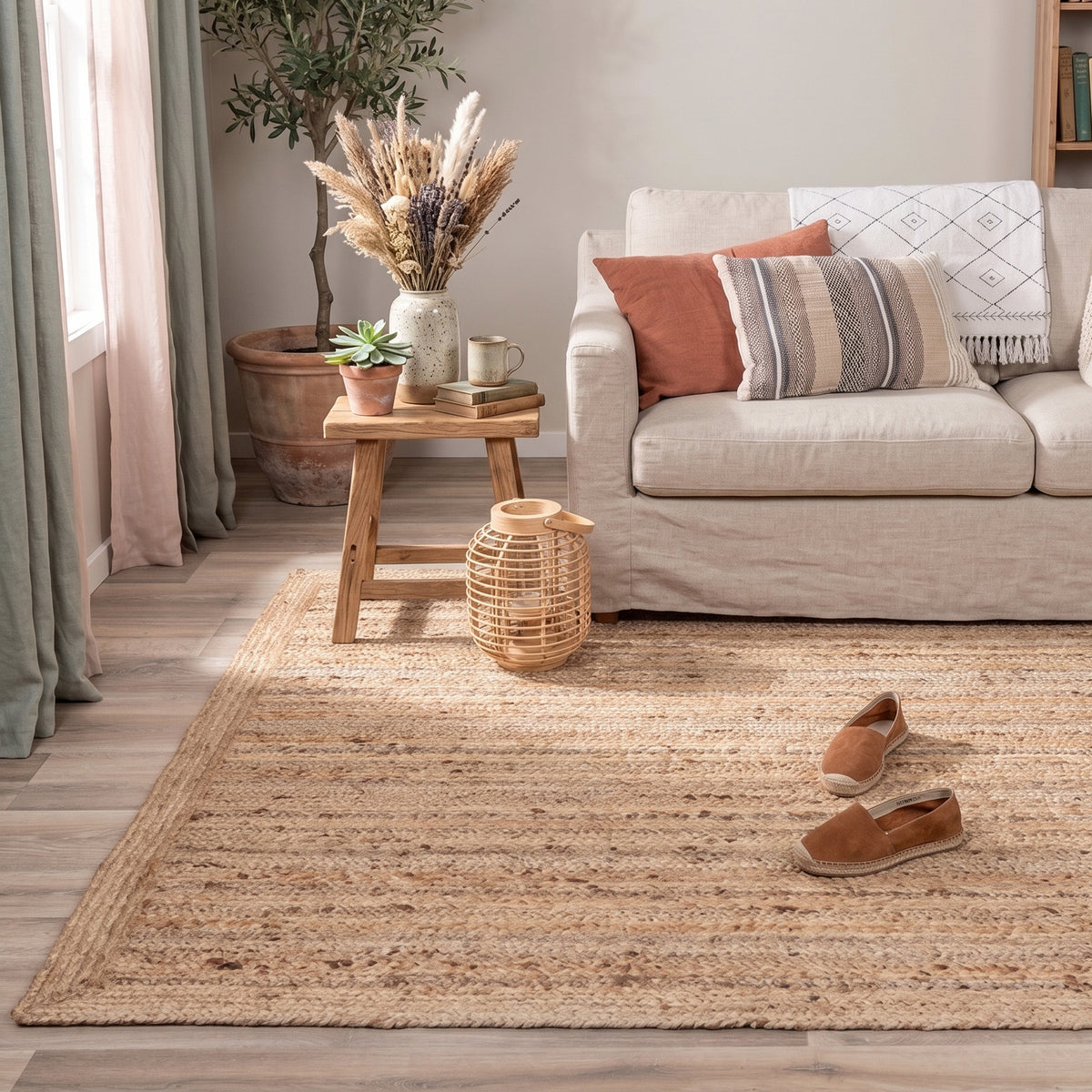 Jute Rug - Fair Square Natural