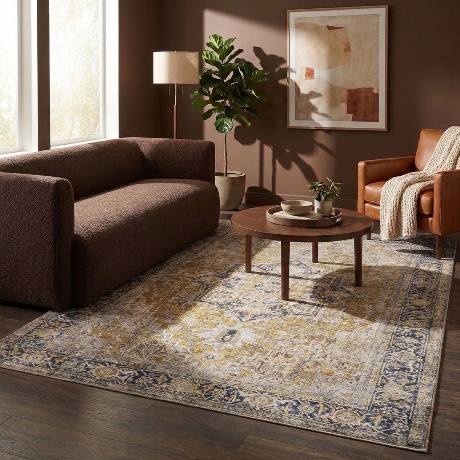 Vintage Rug - Lugan Yellow