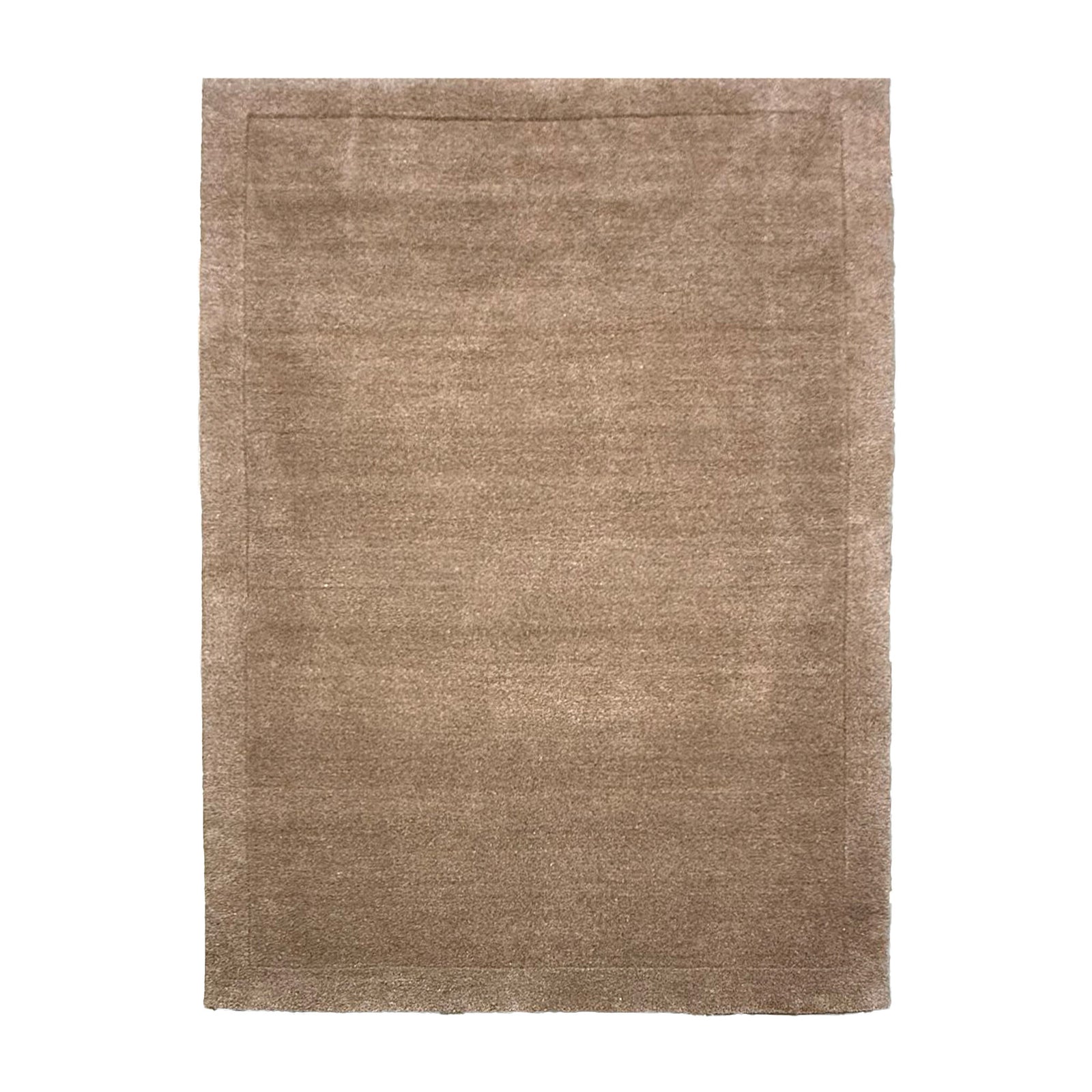 Wool rug - Isara Border Brown