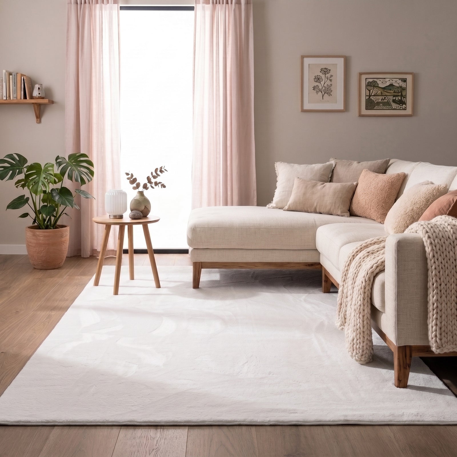 Tvättbar matta | Cozy vit hos Volero