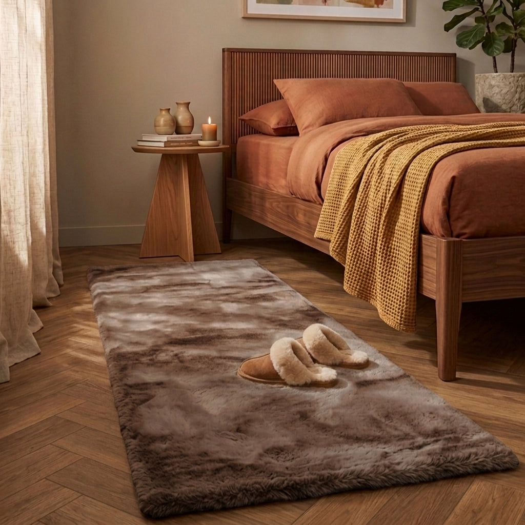 Fluffig löpare | Comfy Supreme taupe hos Volero